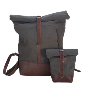 mochila y yerbera verde